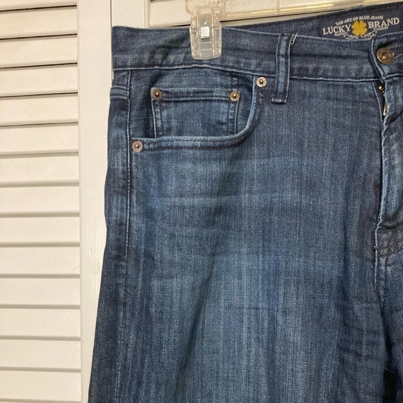 Lucky Brand 221 Original Straight Blue Denim Jeans Size 34 X 32 - Picture 2 of 14